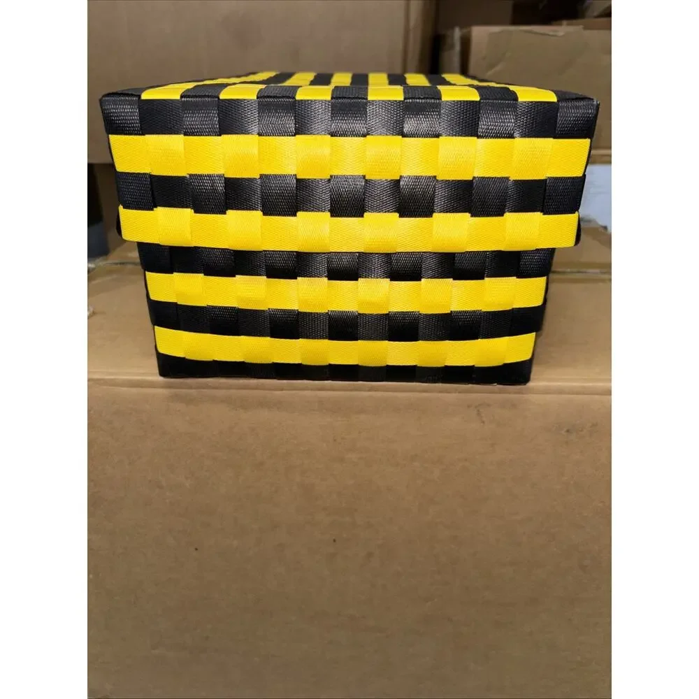 Hay Maxim Stripe Box s Yellow and Black Sewing Box and Storage Sewing Supply Box